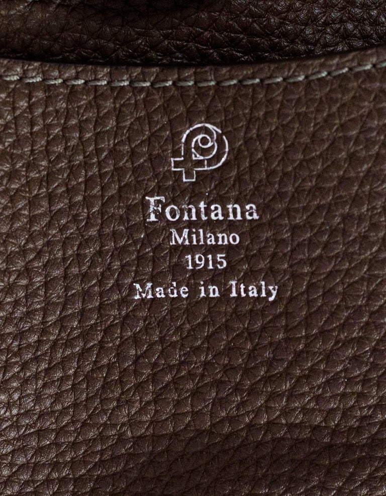 Fontana Milano 1915 Brown Weight Medium Saddle Hobo Bag rt. $3,720 For ...
