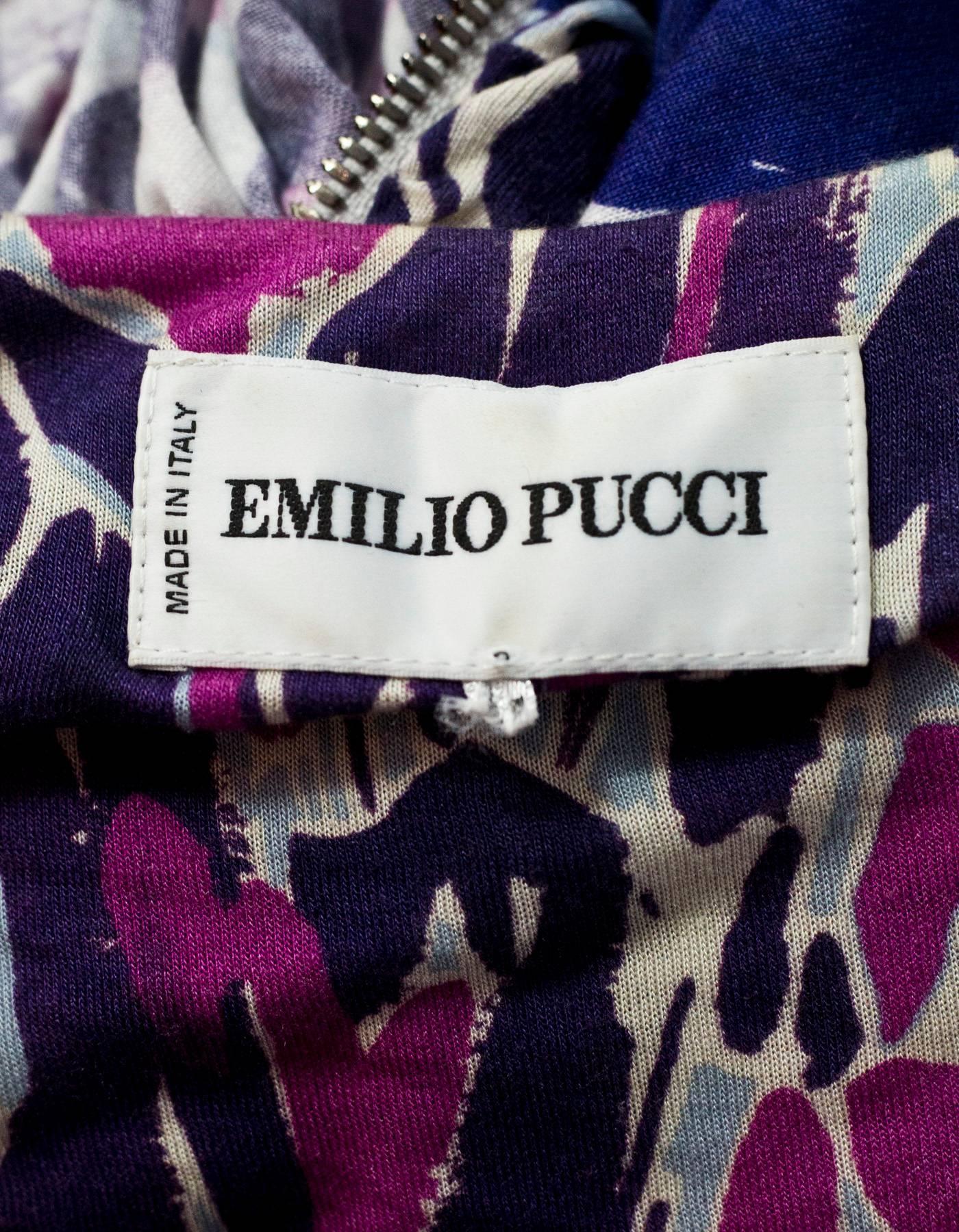 Emilio Pucci Purple & Pink Print Dress Sz 12 1