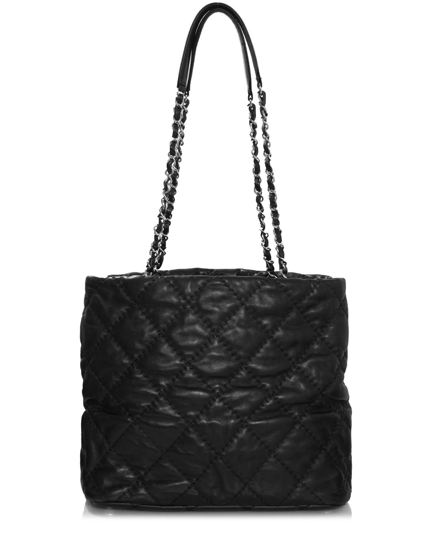 Women's Chanel Black Quilted Ultimate Stitch Tote Bag with DB