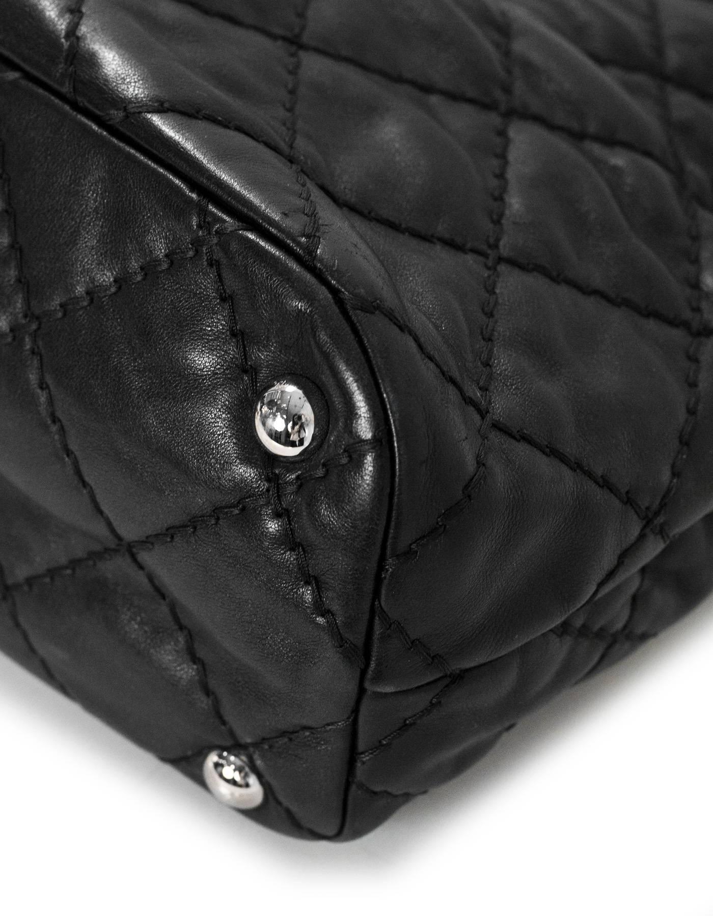 Chanel Black Quilted Ultimate Stitch Tote Bag with DB 1