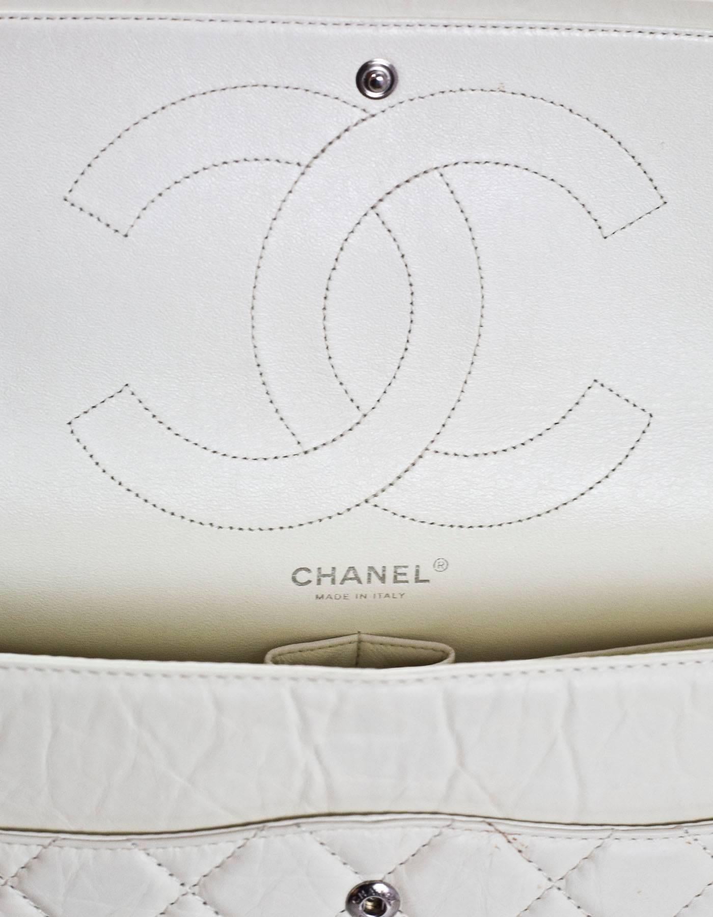 Chanel Ivory Quilted Calfskin 2.55 Reissue 227 Jumbo Double Flap Bag 1