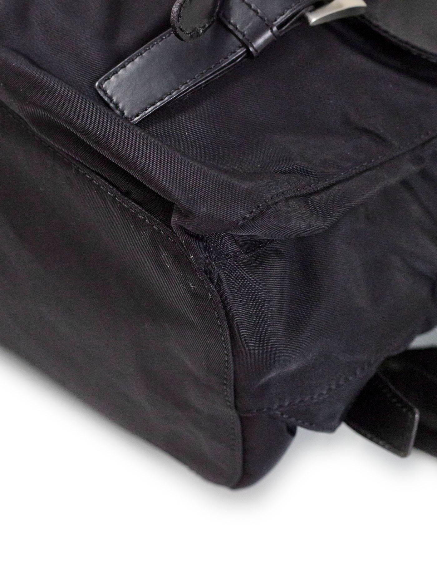 Prada Black Tessuto Backpack Bag with DB 1