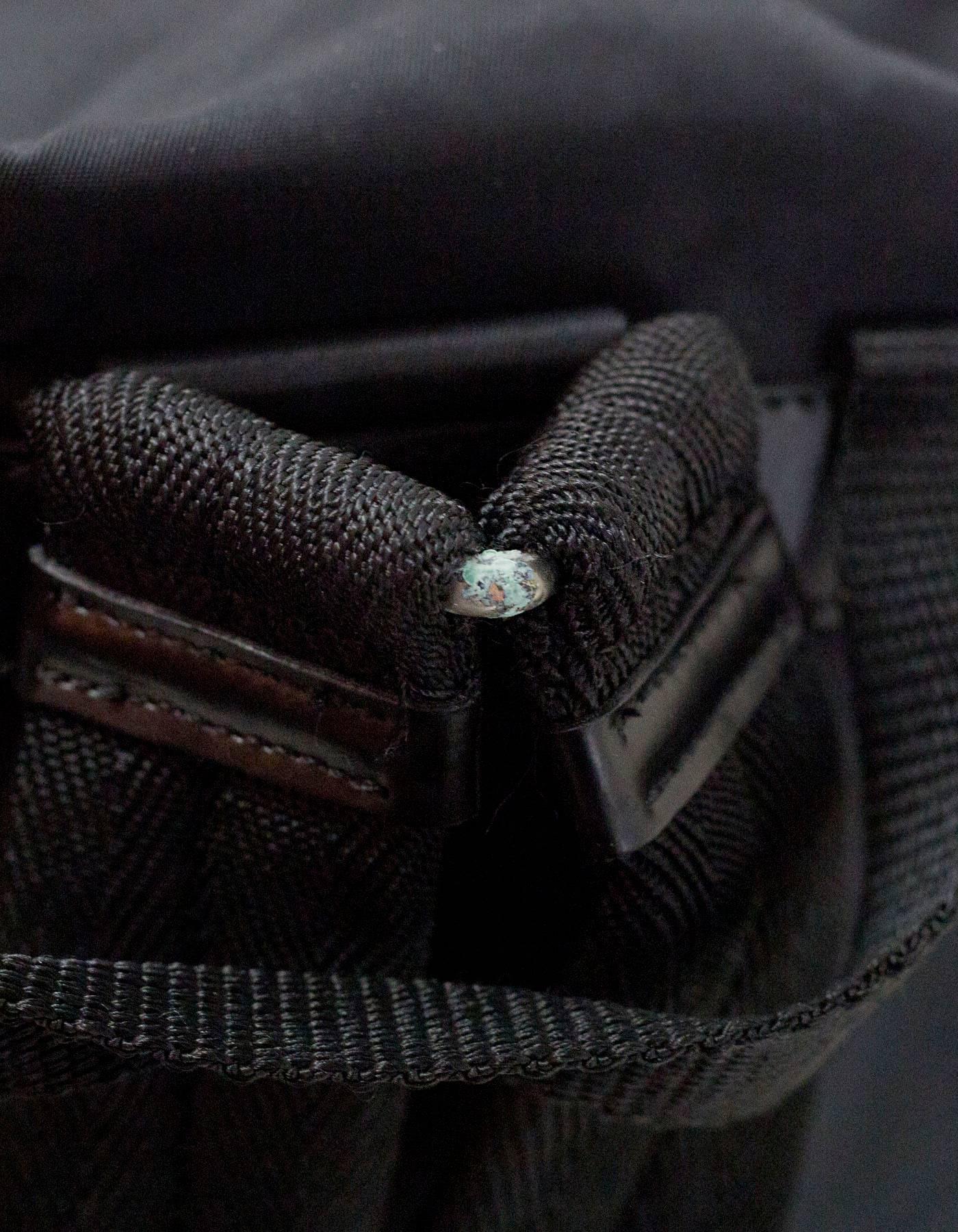 Prada Black Tessuto Backpack Bag with DB 2