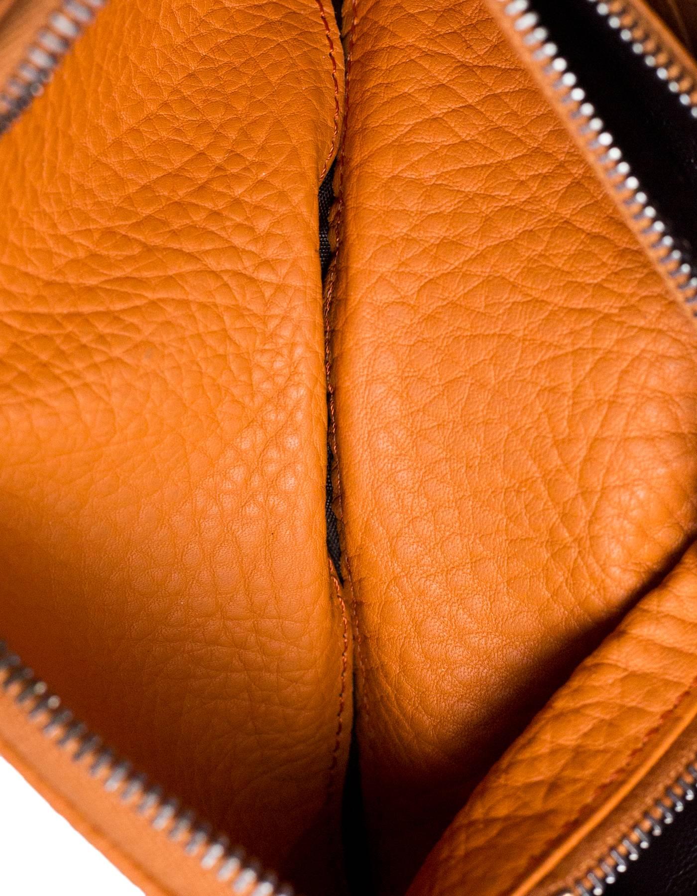 Tod's Orange Leather Zip Around Wallet with Box 1
