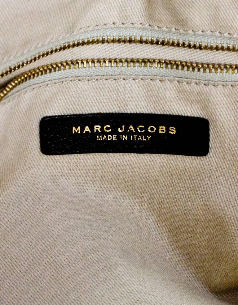 Marc Jacobs Black and White Leather Shoulder Bag For Sale at 1stDibs