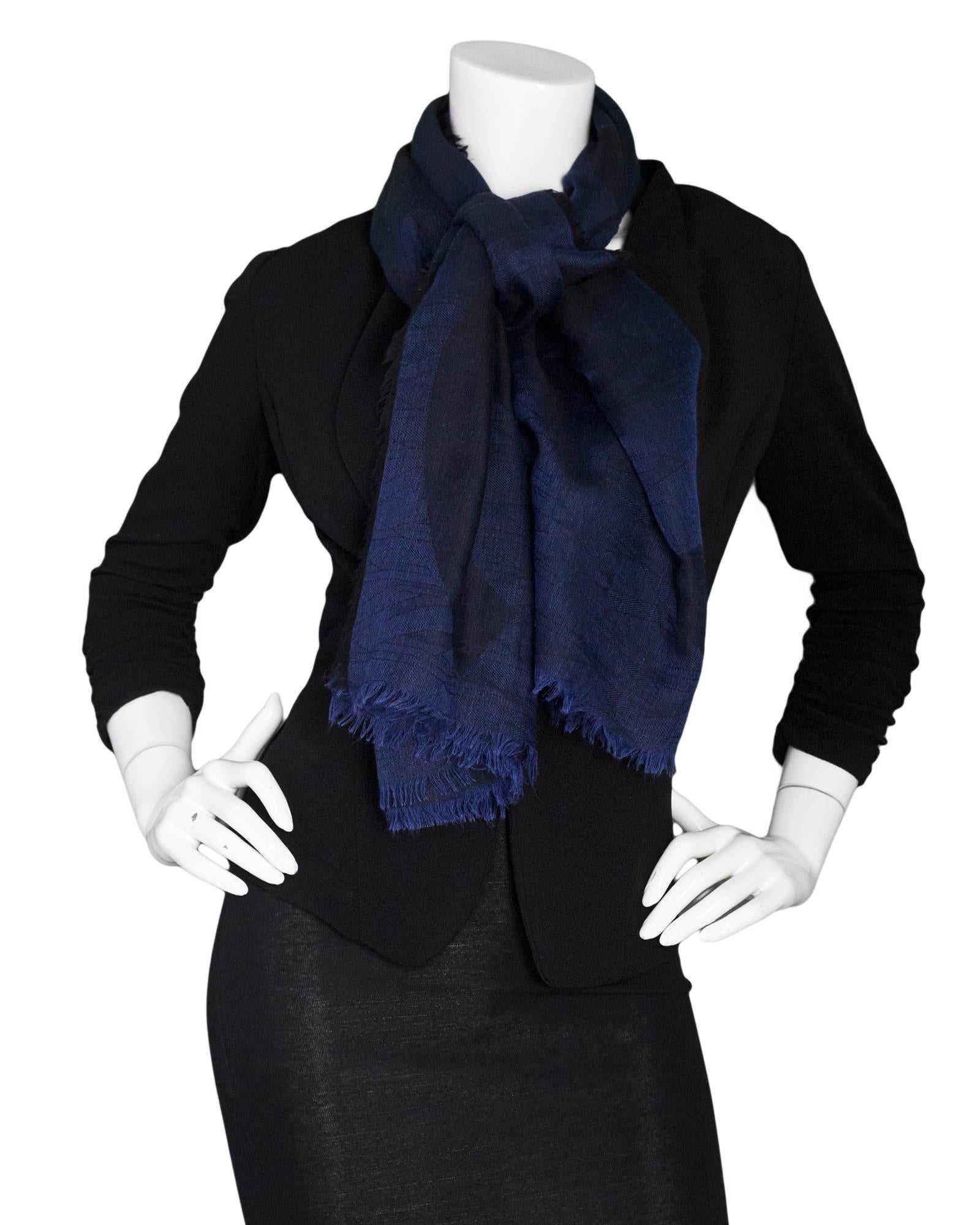 navy and black scarf