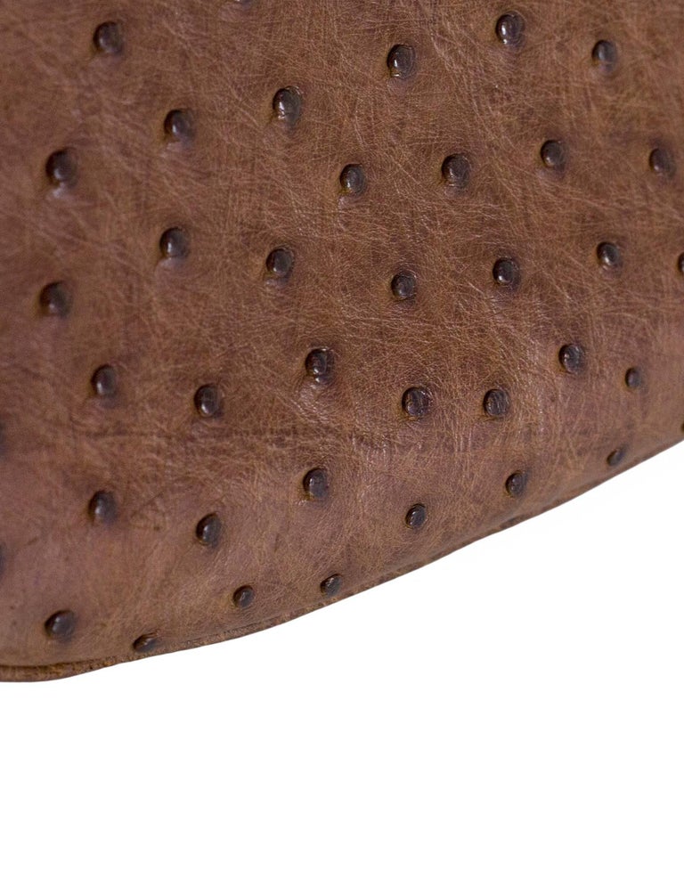 Artbag Brown Vintage Ostrich Crossbody Bag For Sale at 1stDibs