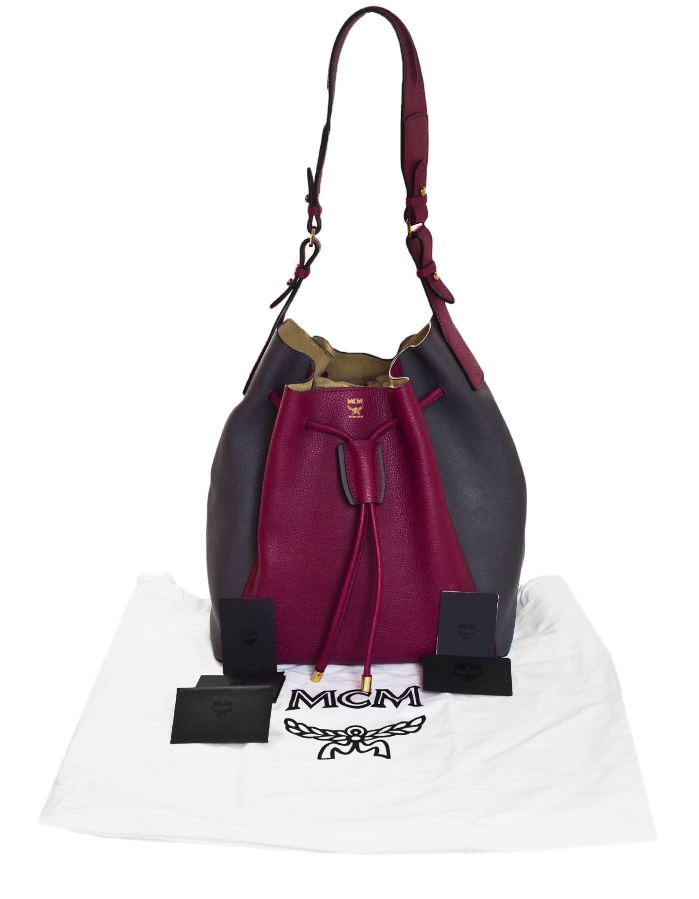  MCM Scooter Red & Grey Large Milla Bucket Bag  2