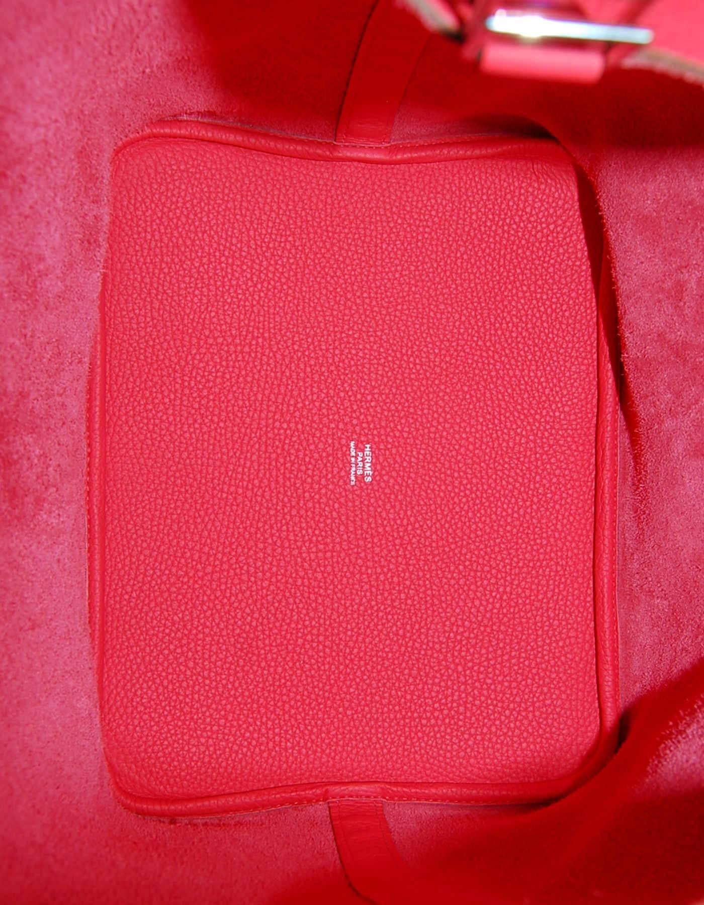 Hermes Rose Jaipur Taurillon Clemence Leather Picotin Lock GM Tote Bag 2