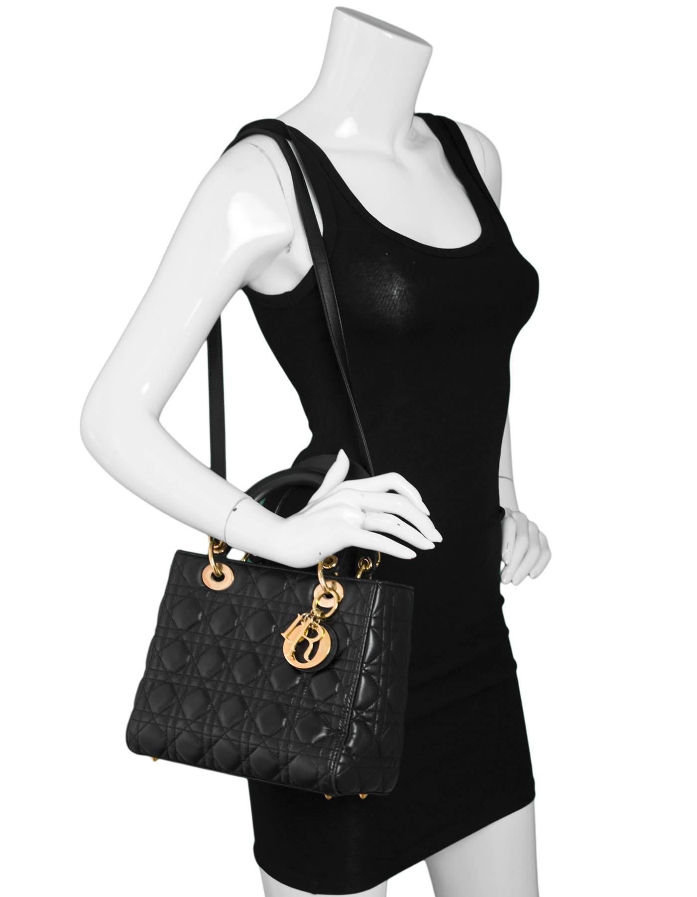 lady dior black medium