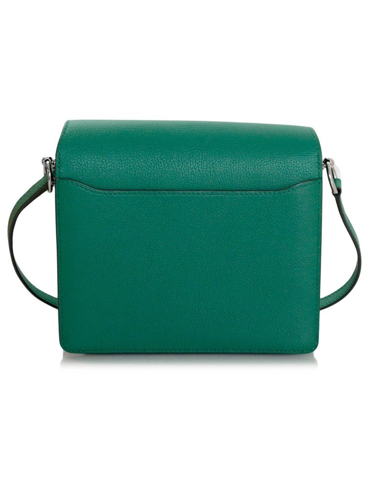 Hermes Green Evercolor Mini Sac Roulis Crossbody Bag, 2017 For Sale at