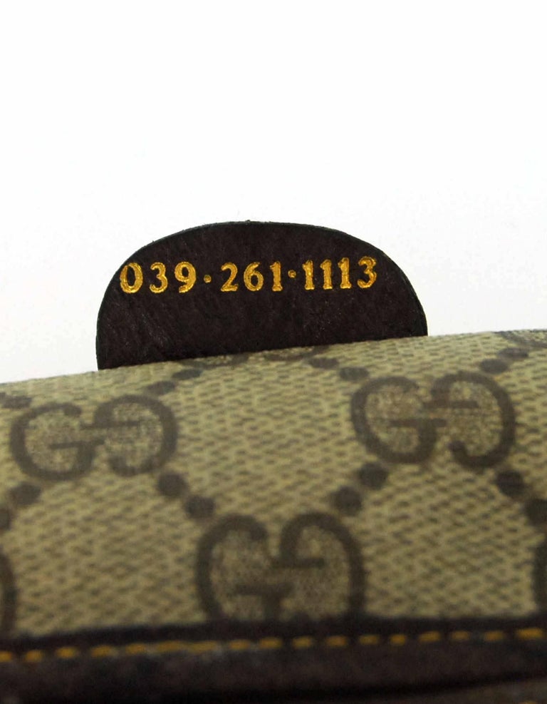 Gucci Vintage Tan Monogram Supreme Tissue Holder at 1stDibs