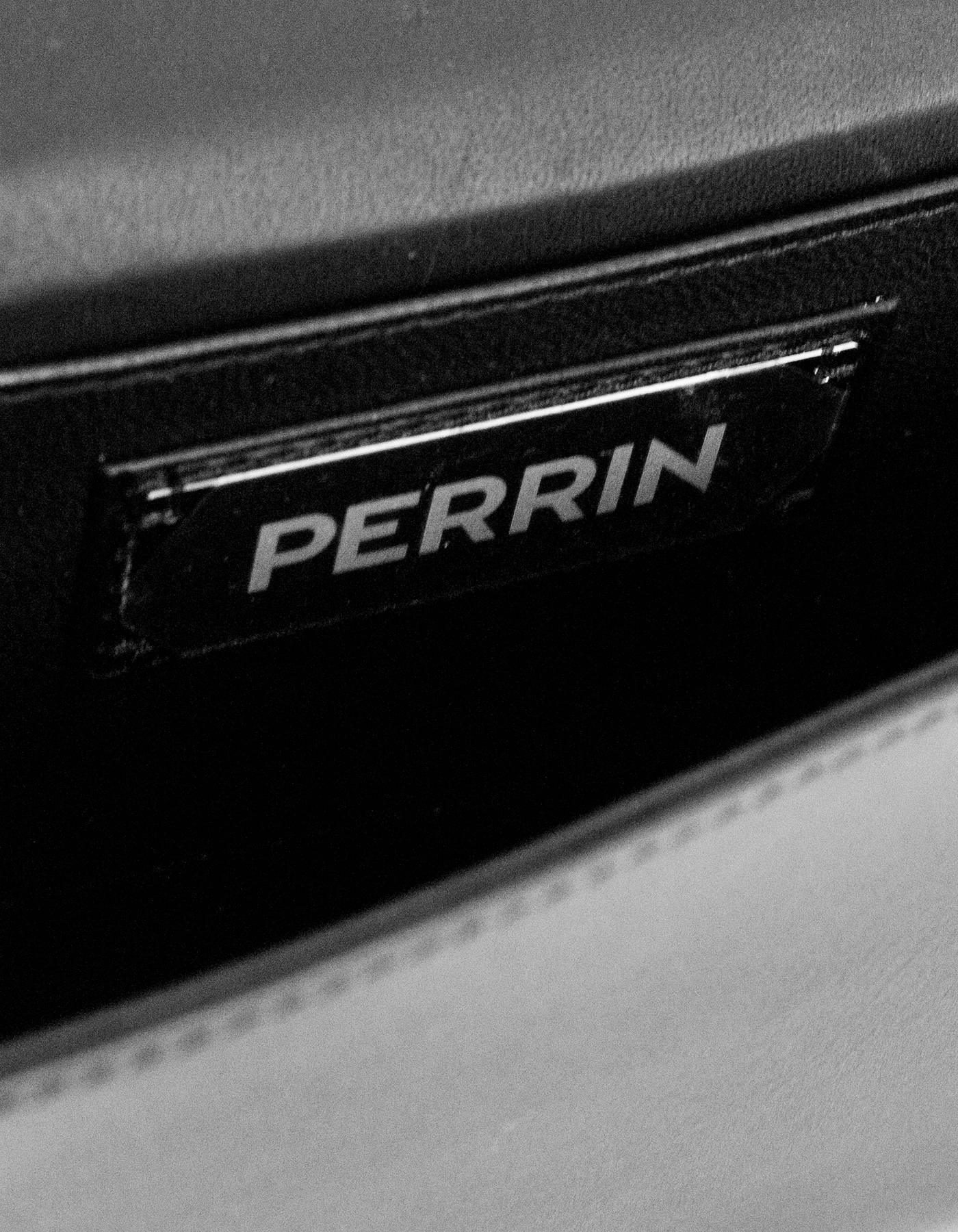 Perrin Black Velvet & Calfskin Le Corset Glove Clutch Bag  3
