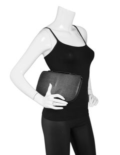 Perrin Black Stingray Le Martha Jet Set Organizer Clutch Bag with Dust Bag