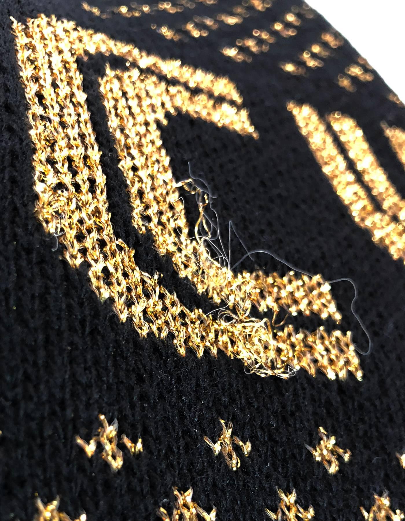 black and gold sweater