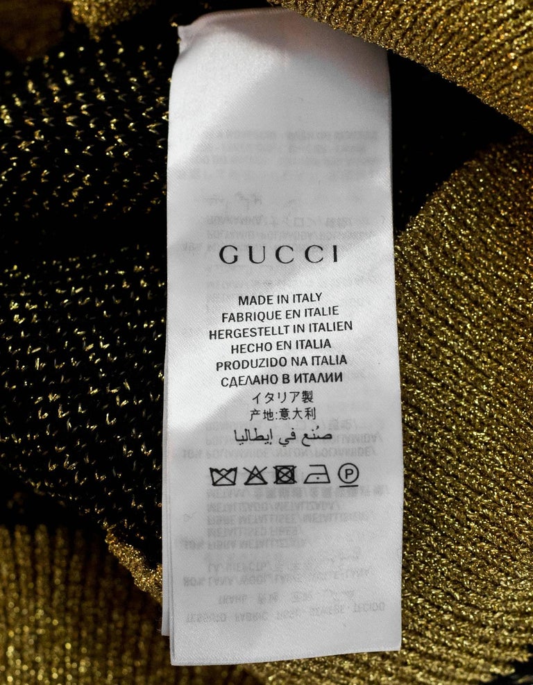 Gucci 2018 Black and Gold Guccy Sega Sweater For Sale at 1stDibs ...
