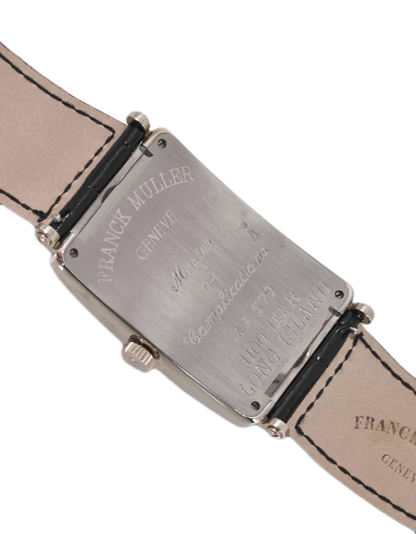 Franck Muller 32mm White Gold Long Island Bi-Retrograde Automatic Wristwatch 2