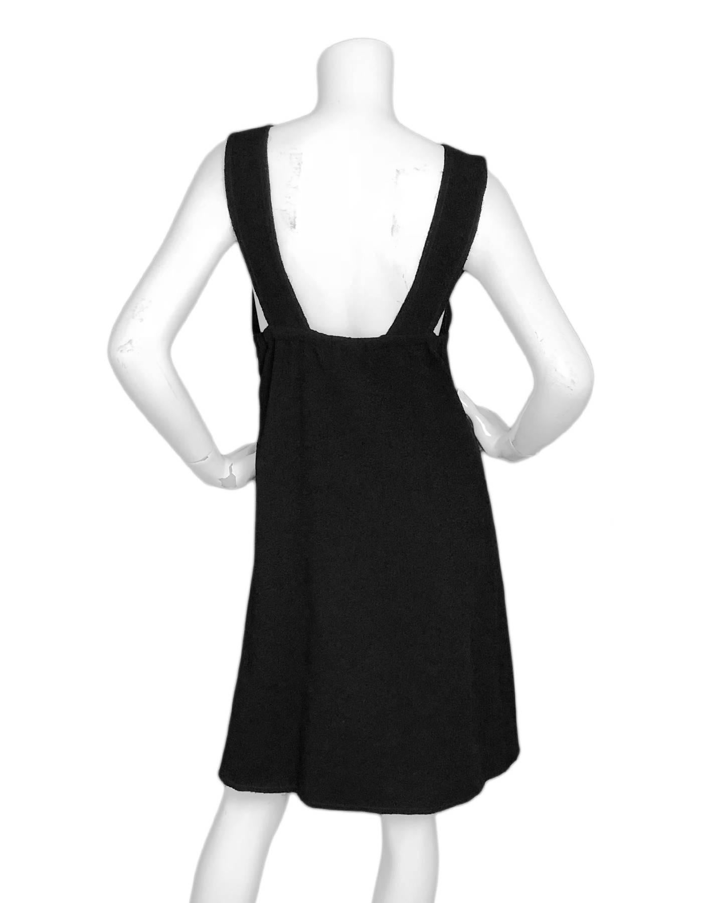 Chanel Black Wool Dress Sz FR42 In Excellent Condition In New York, NY