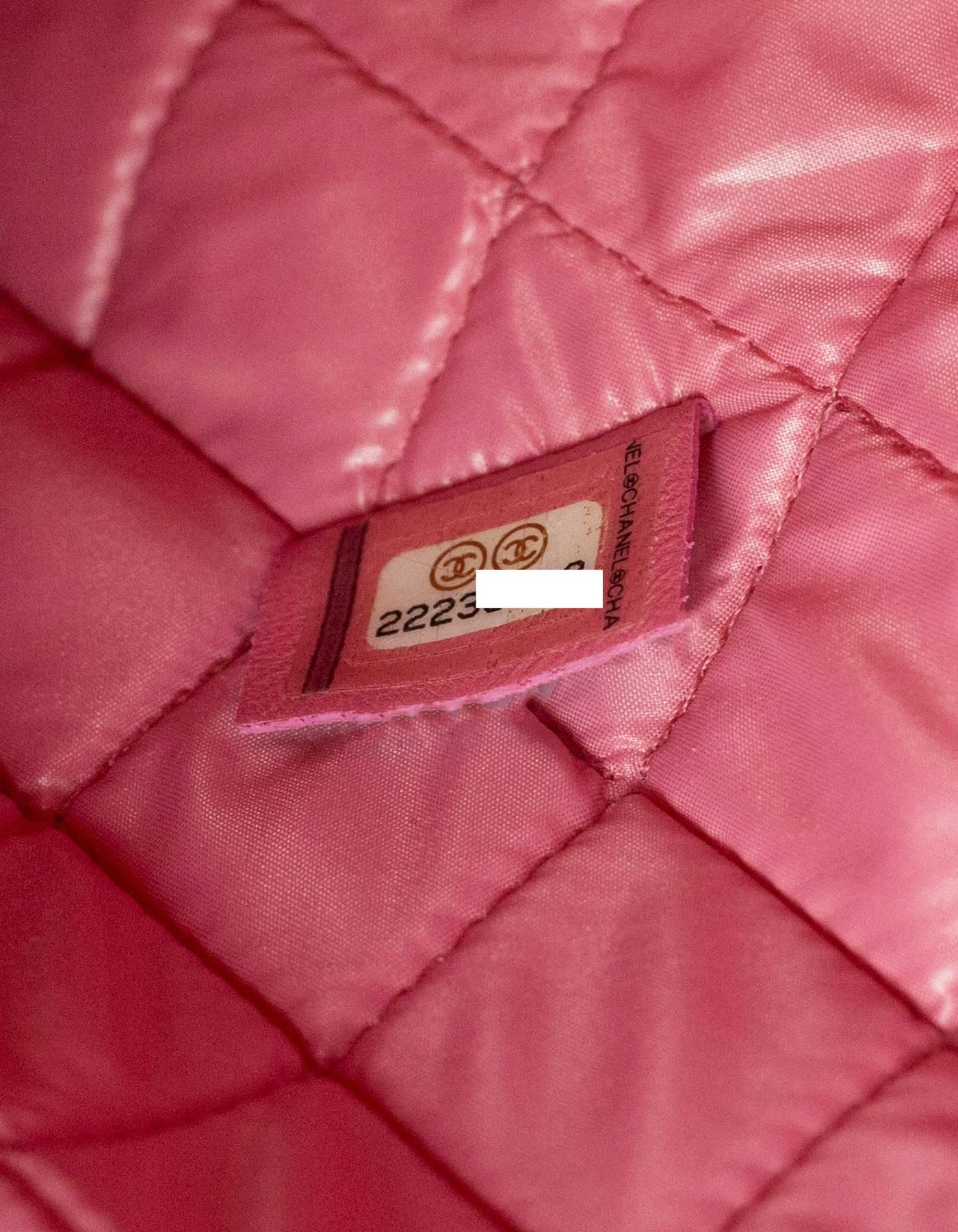 Chanel Pink Lambskin Medium Casino O-Case Clutch Bag with Box 1