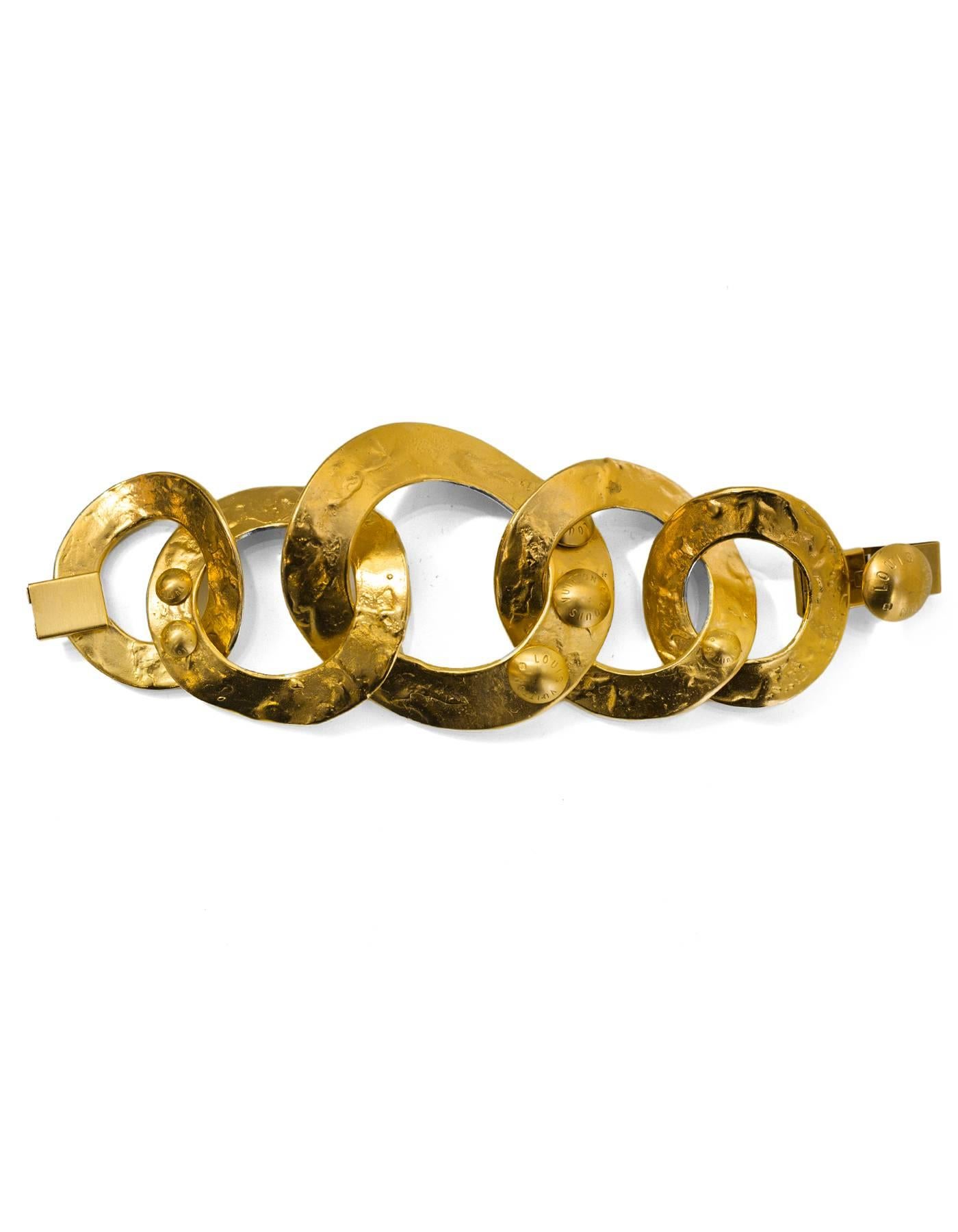 Women's Louis Vuitton Oversized Goldtone Chain Link Bracelet