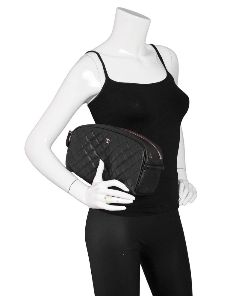 Chanel Black CC Sports Pouch Cosmetic Bag ref.297528 - Joli Closet