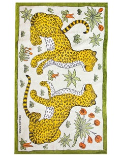 Hermes Green Leopards Beach Towel rt. $600