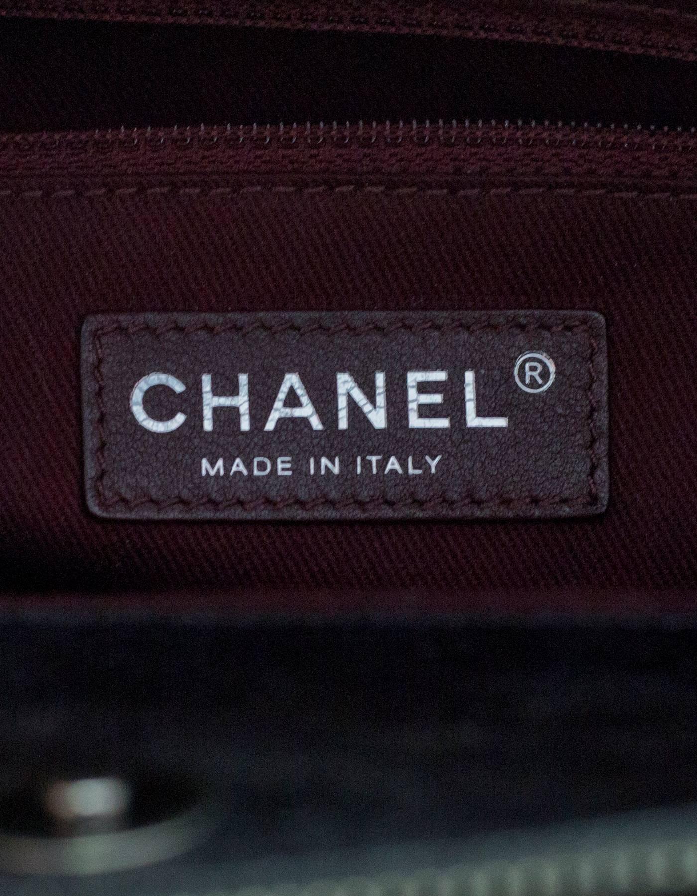 Chanel Black Distressed Glazed Caviar CC Crave Tote Bag with Box 3