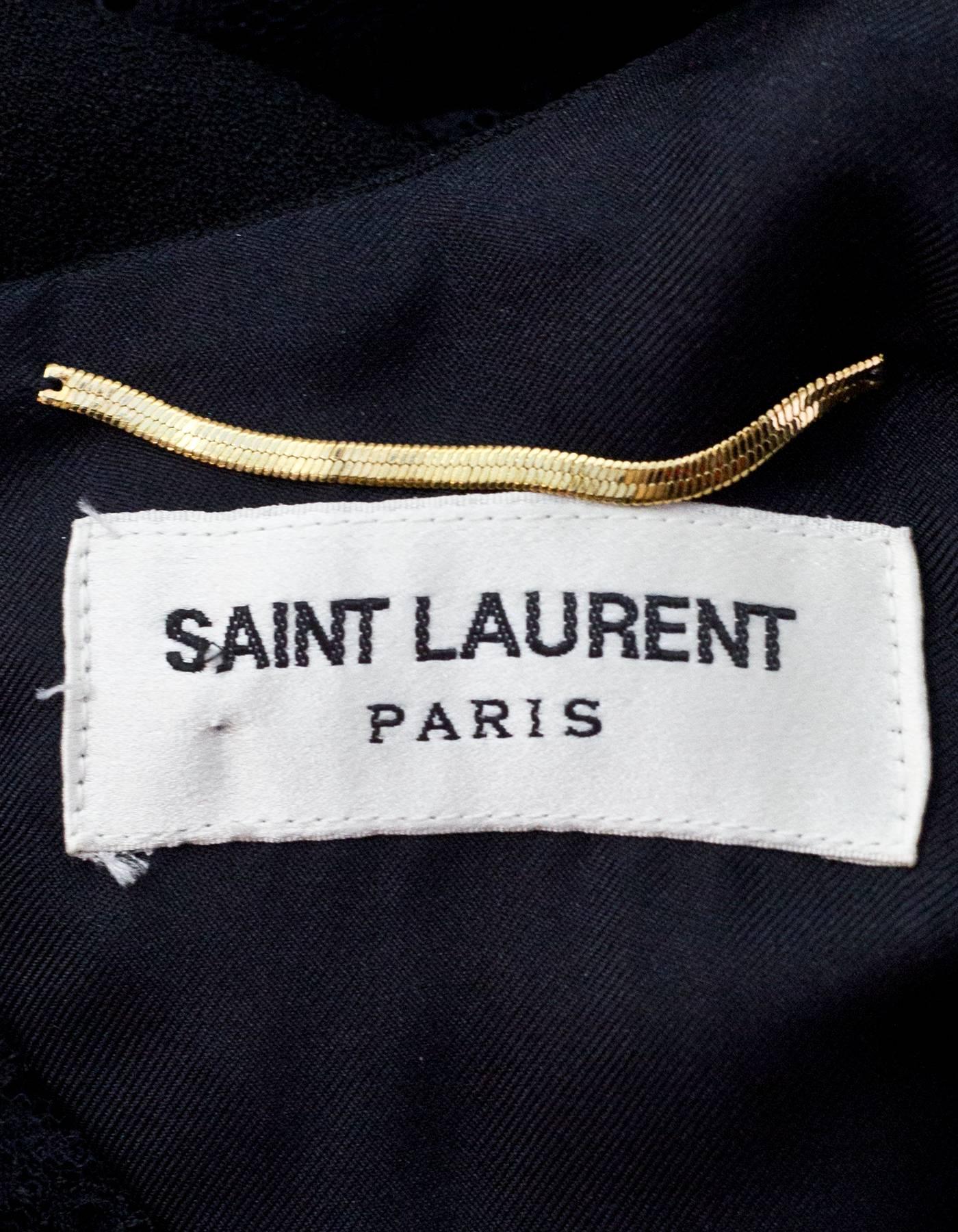 Women's Saint Laurent Black Lace Dress Sz FR40 NWT