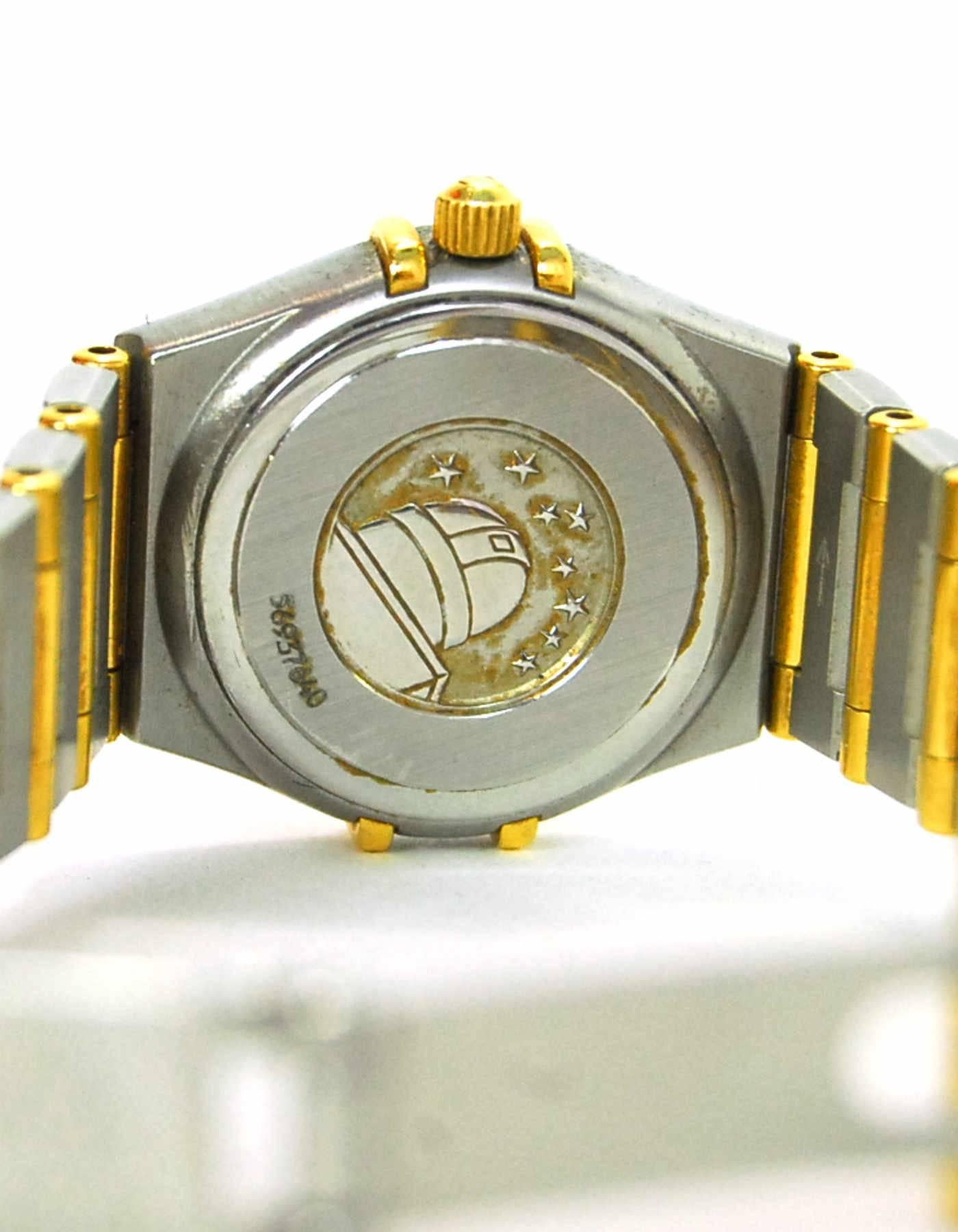 Women's Omega Stainless Steel, 18 Karat Gold and Diamond Constellation Watch