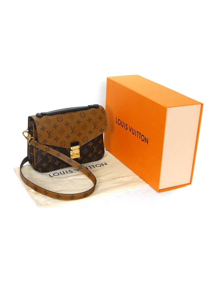 Louis Vuitton SOLD OUT Reverse Monogram Metis Pochette Crossbody Bag BX/Receipt For Sale at 1stdibs