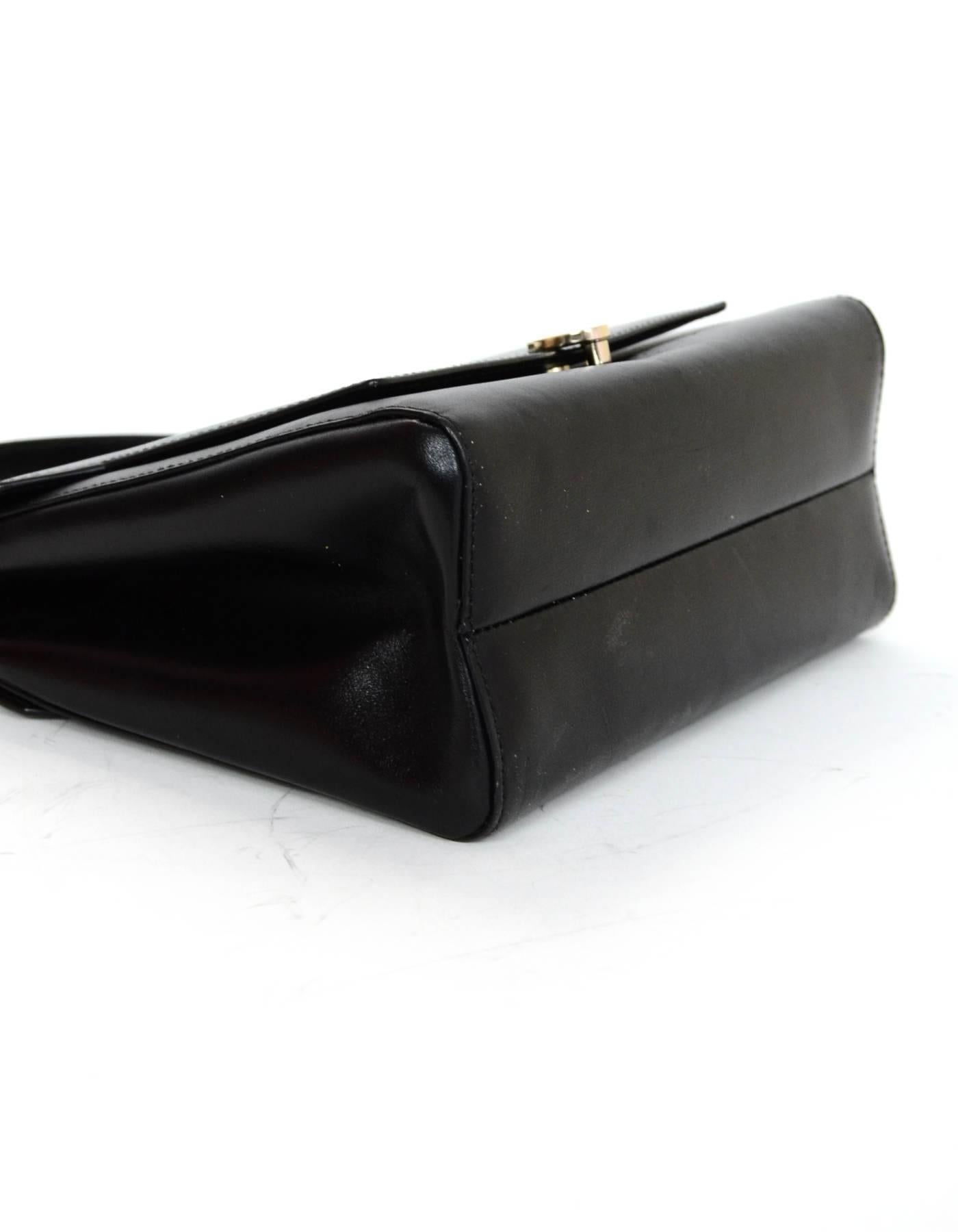 Anya Hindmarch Black Leather Bathurst Top Handle Bag In Excellent Condition In New York, NY
