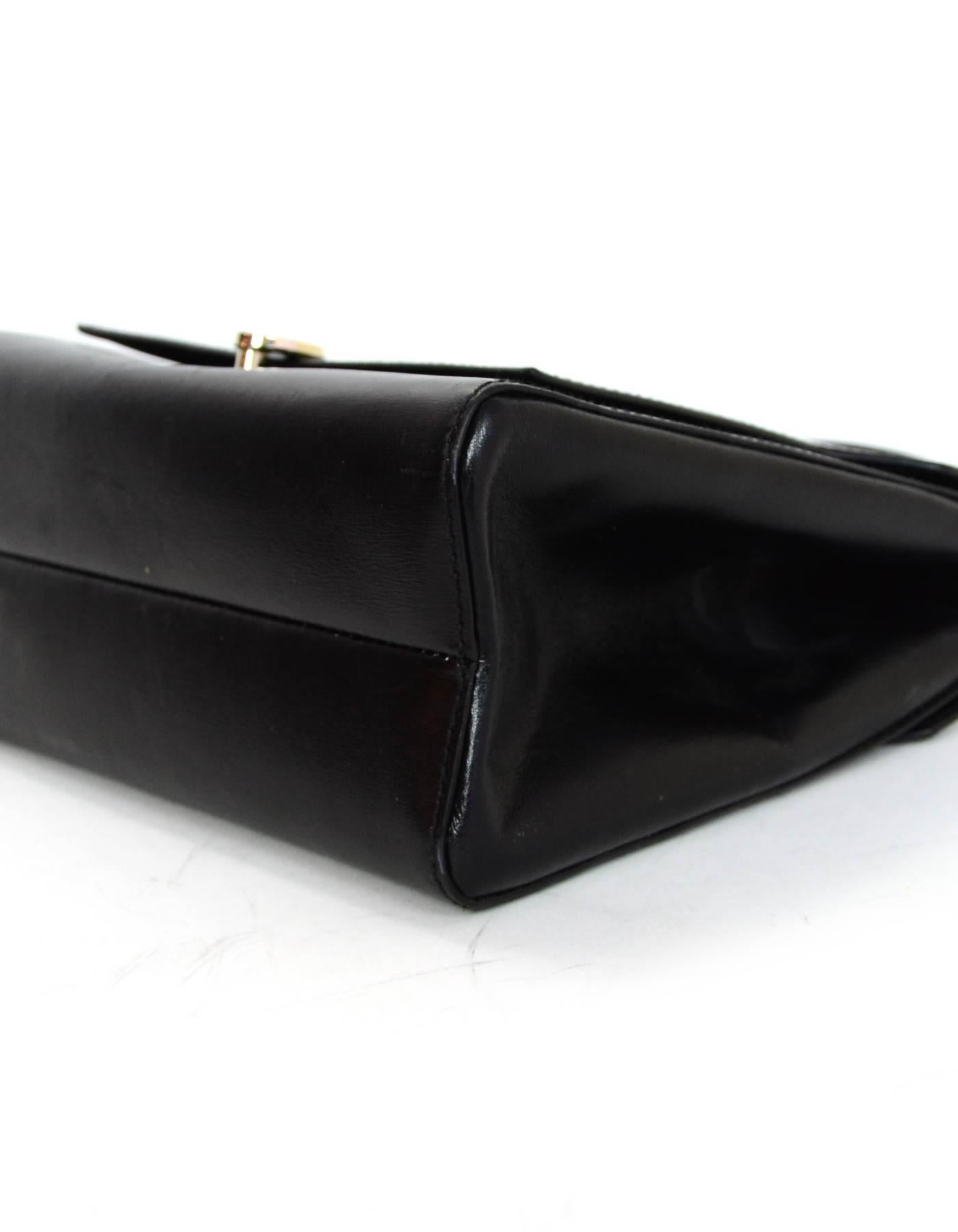 Women's Anya Hindmarch Black Leather Bathurst Top Handle Bag