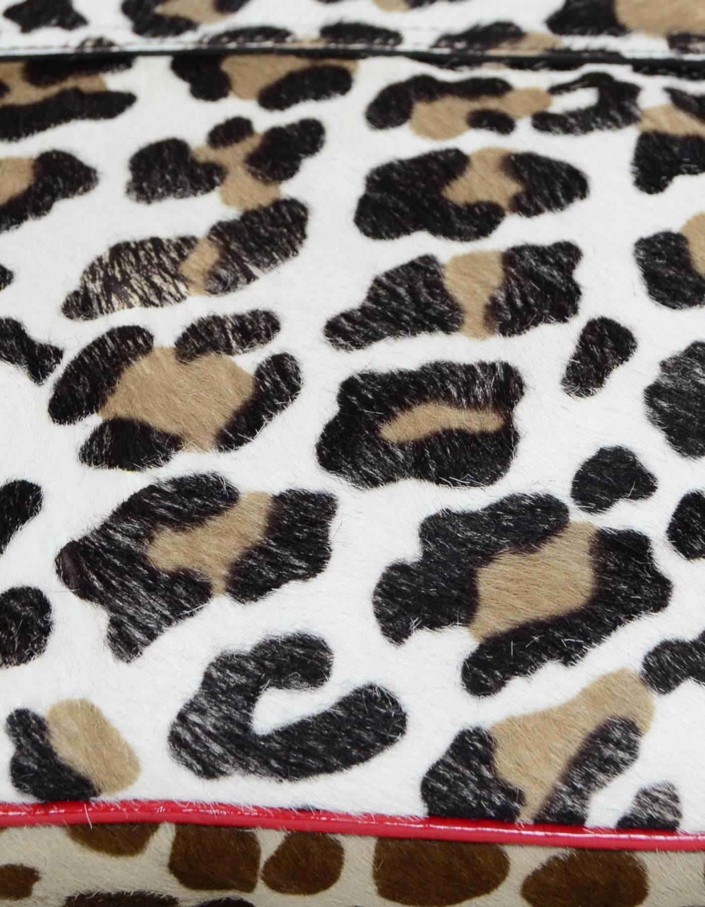 Beige Mulberry Ponyhair Leopard Print Shoulder Bag
