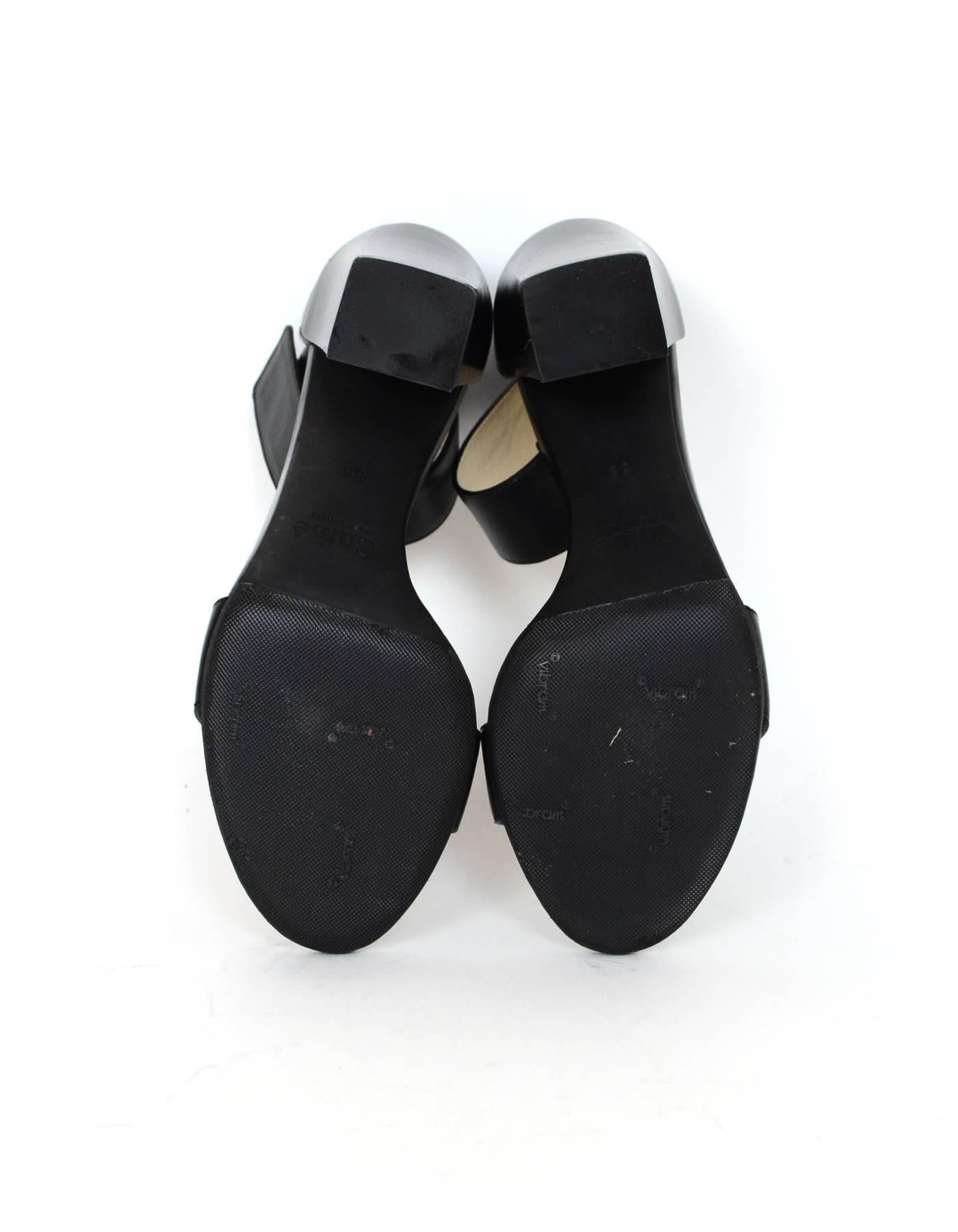 Chloe Black Leather Sandals Sz 36 1