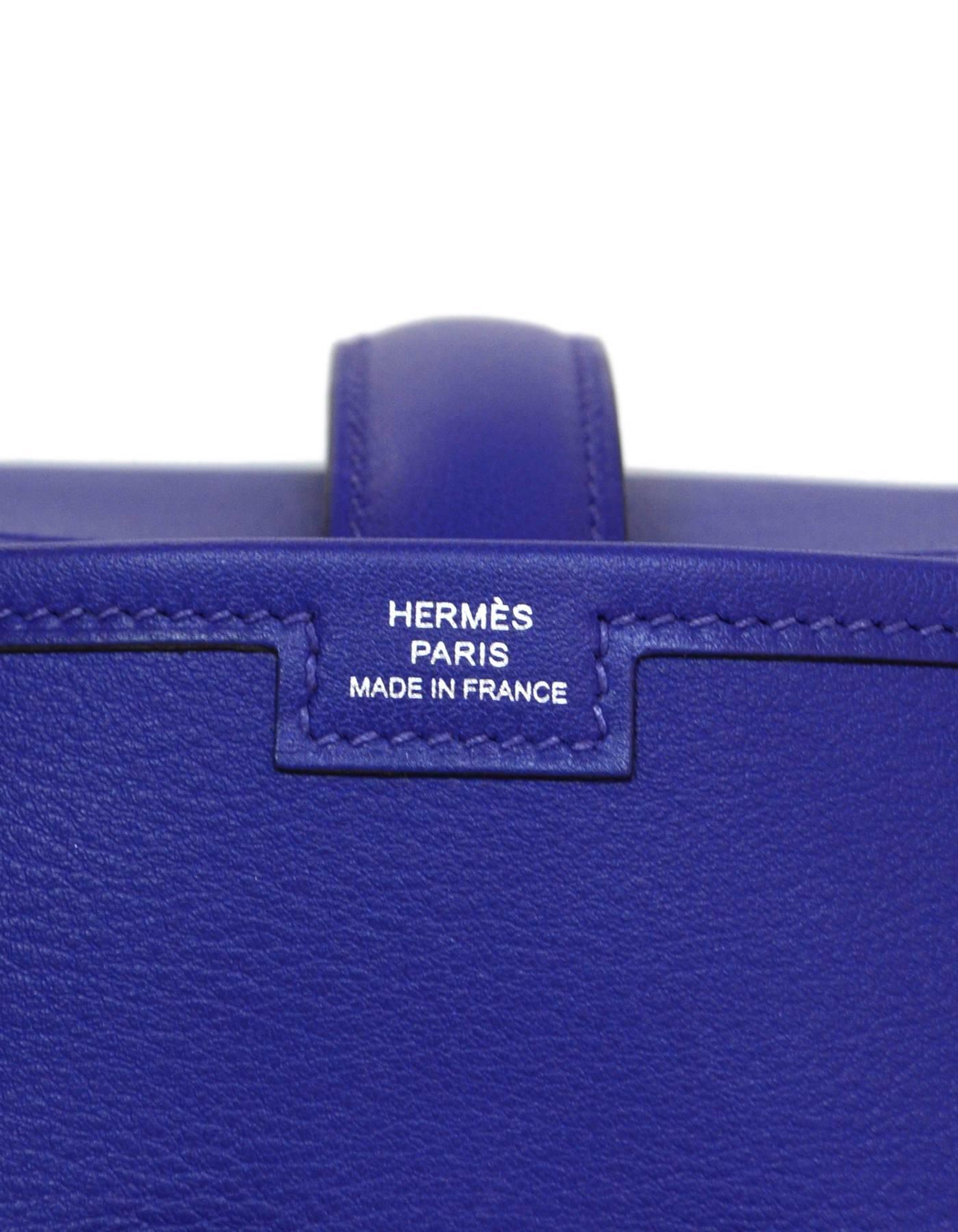 Hermes 2017 Blue Bleu Electrique Swift Leather Jige Elan 29 H Clutch Bag 3