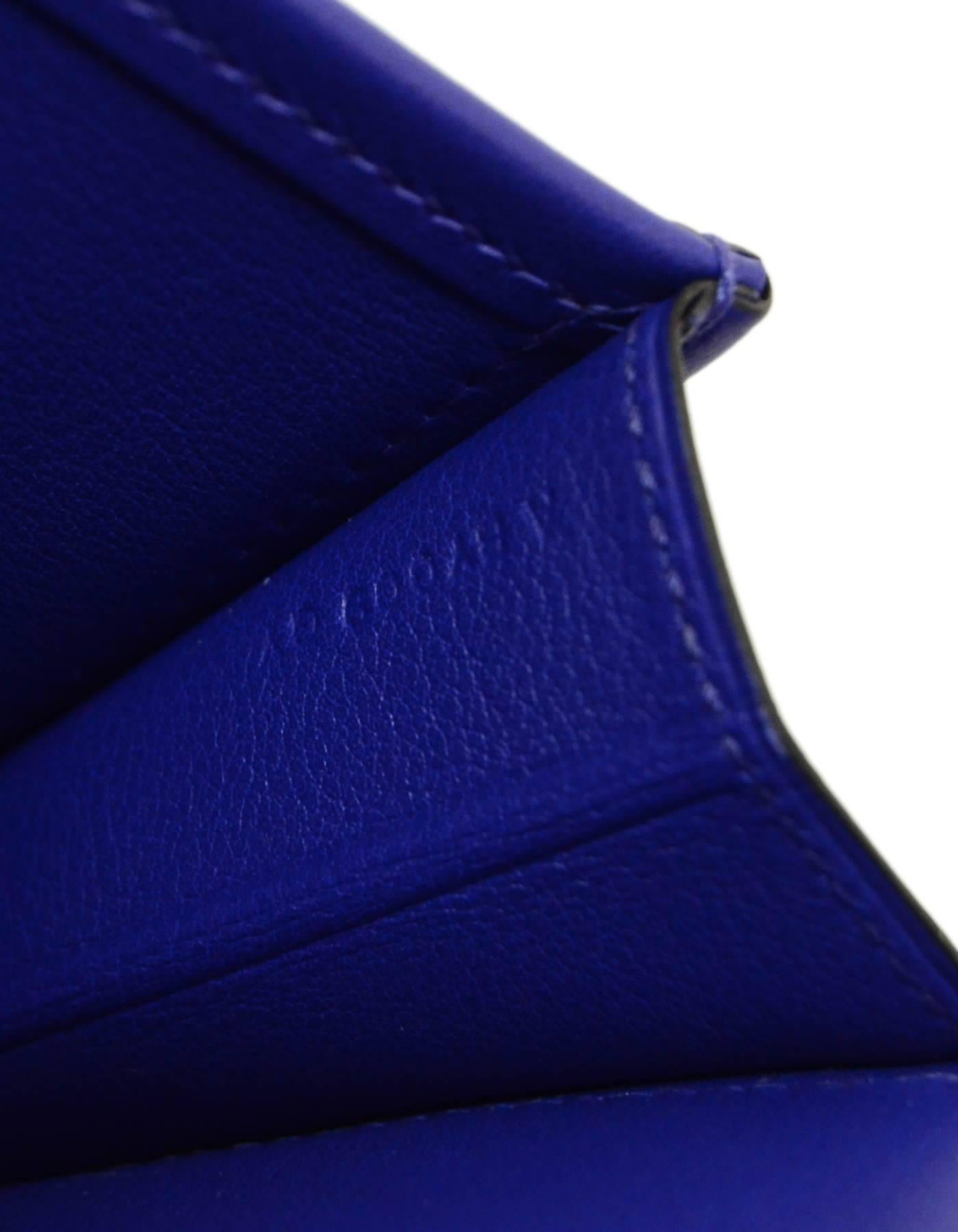 Hermes 2017 Blue Bleu Electrique Swift Leather Jige Elan 29 H Clutch Bag 4