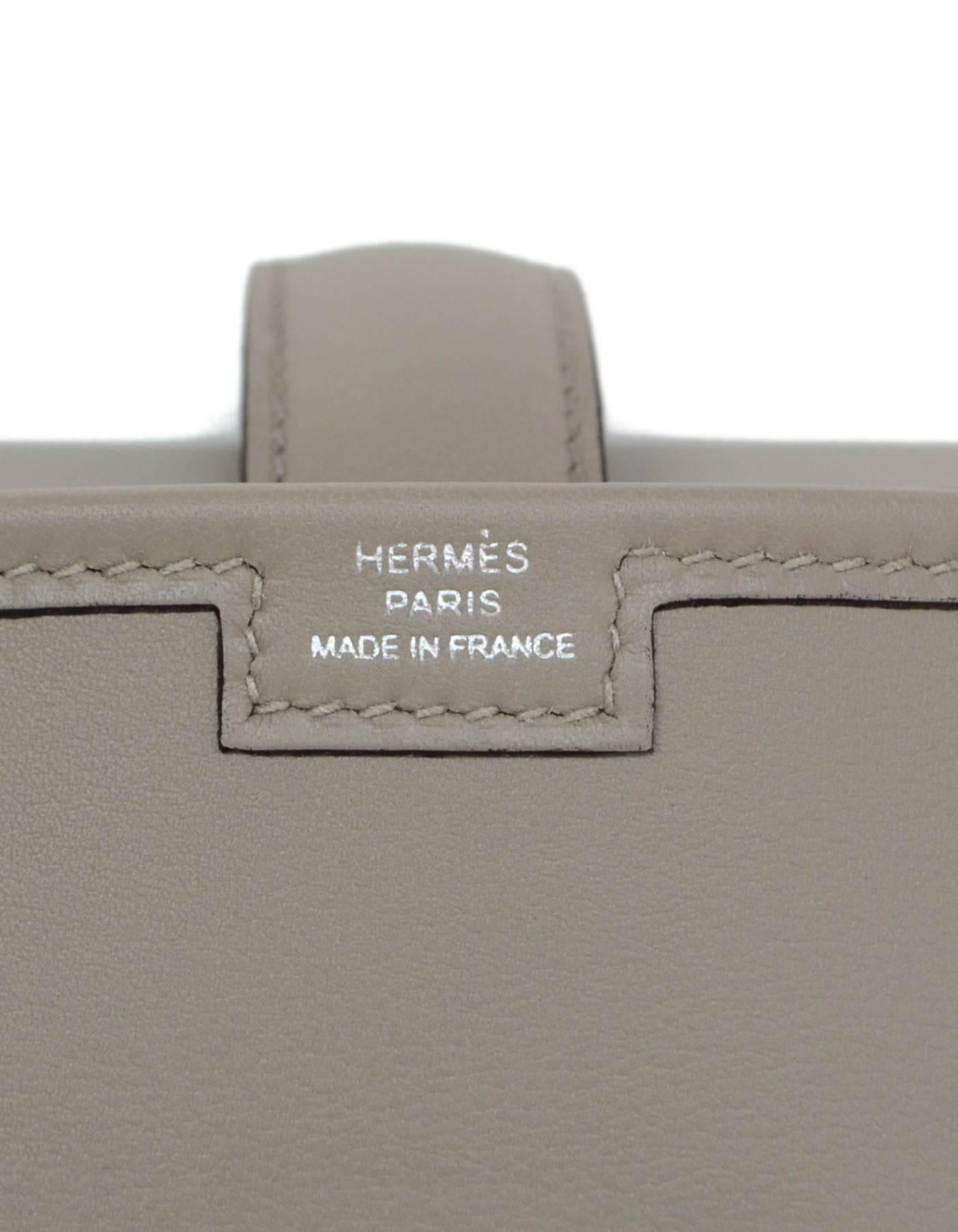 Hermes 2017 Grey Swift Leather Jige Elan 29 H Clutch Bag  2