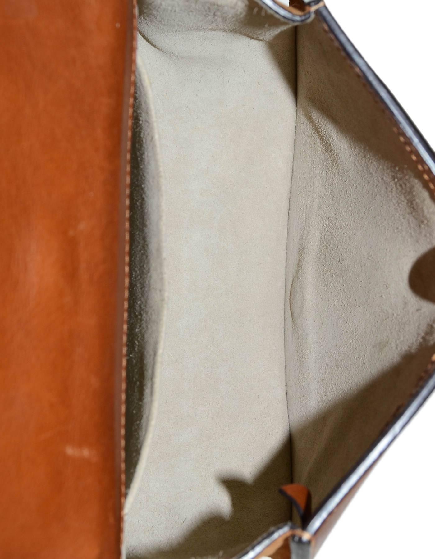 Brown Chloe Caramel Calfskin & Suede Medium Nile Bracelet Crossbody Bag