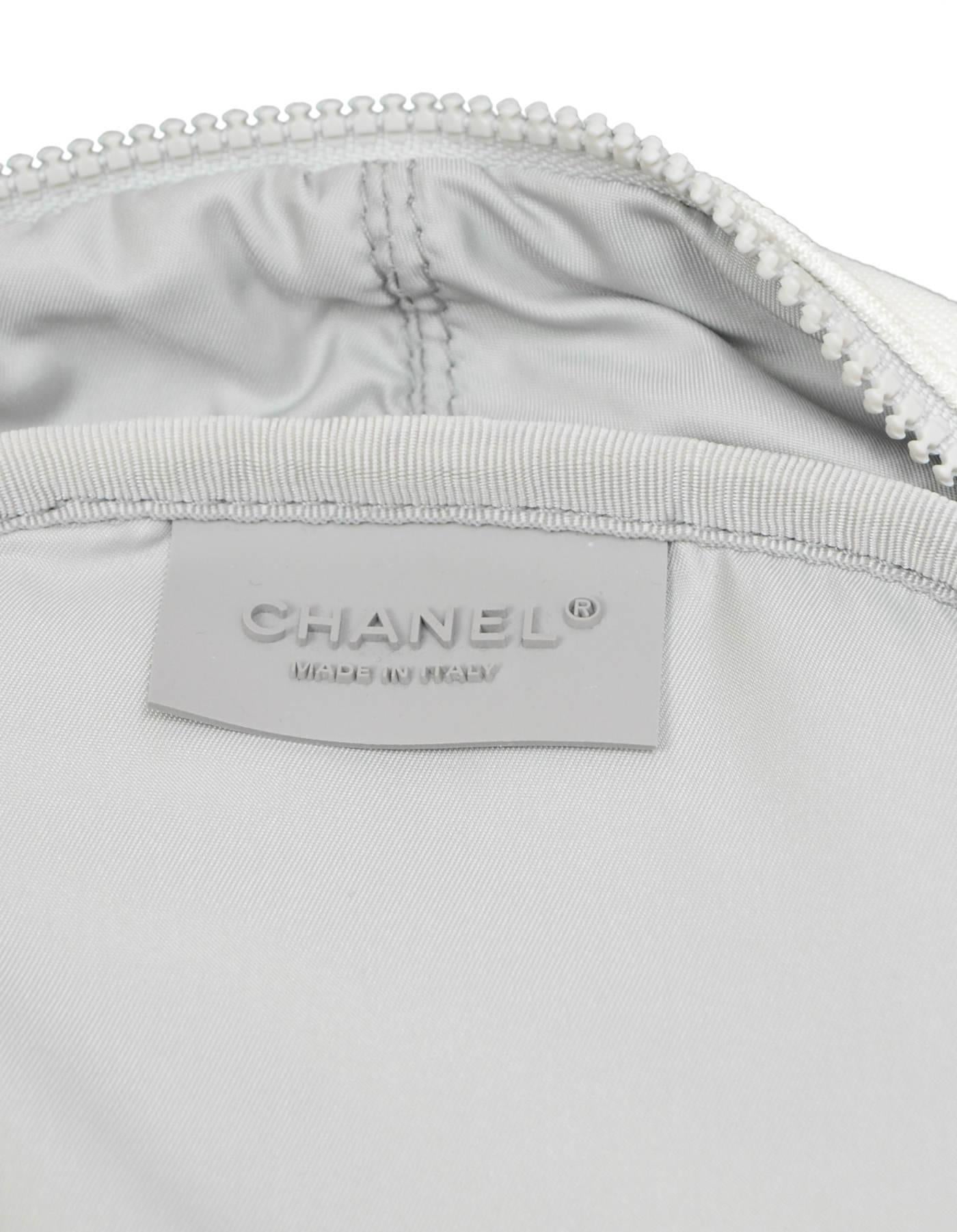 Women's or Men's Chanel Sport White Canvas CC Backpack Bag with Dust Bag