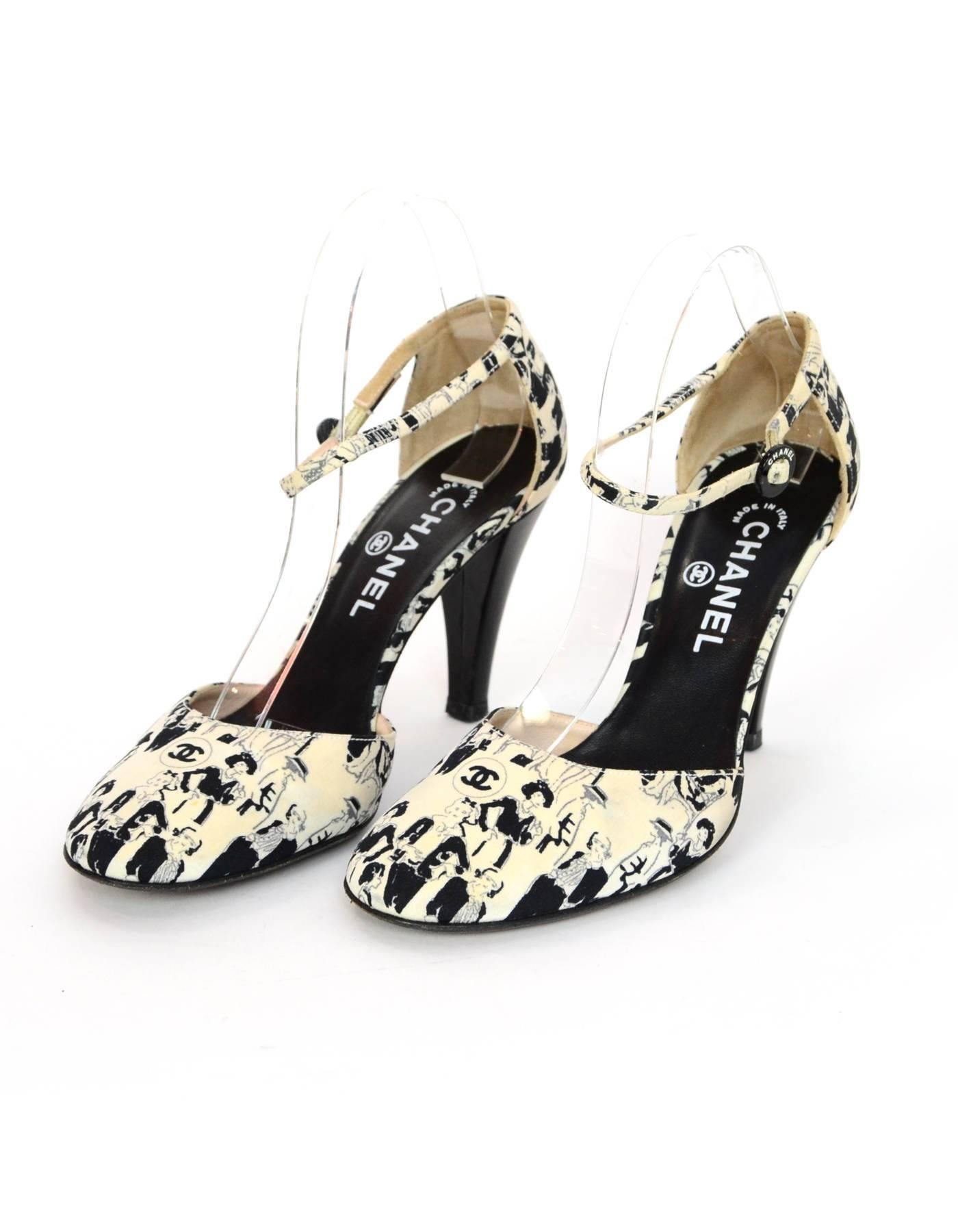 Chanel Black & White Satin Coco d'Orsay Pumps Sz 38

Made In: Italy
Color: Black, white
Materials: Satin
Closure/Opening: Buckle closure at ankle
Sole Stamp: CC Made in Italy 38
Overall Condition: Excellent pre-owned condition with the exception of