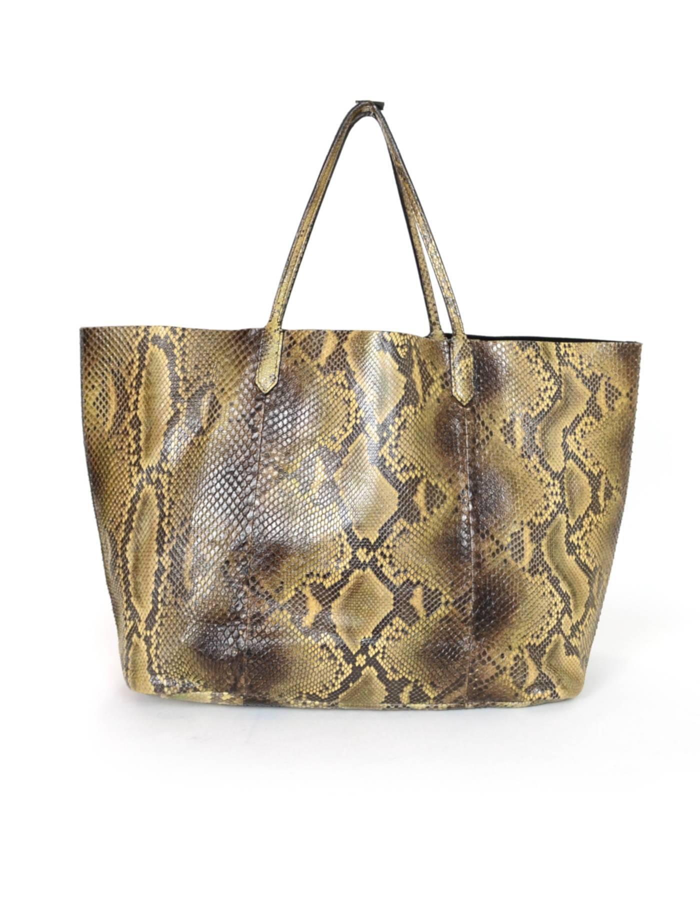 Brown Givenchy Tan Python Snakeskin Antigona Tote Bag