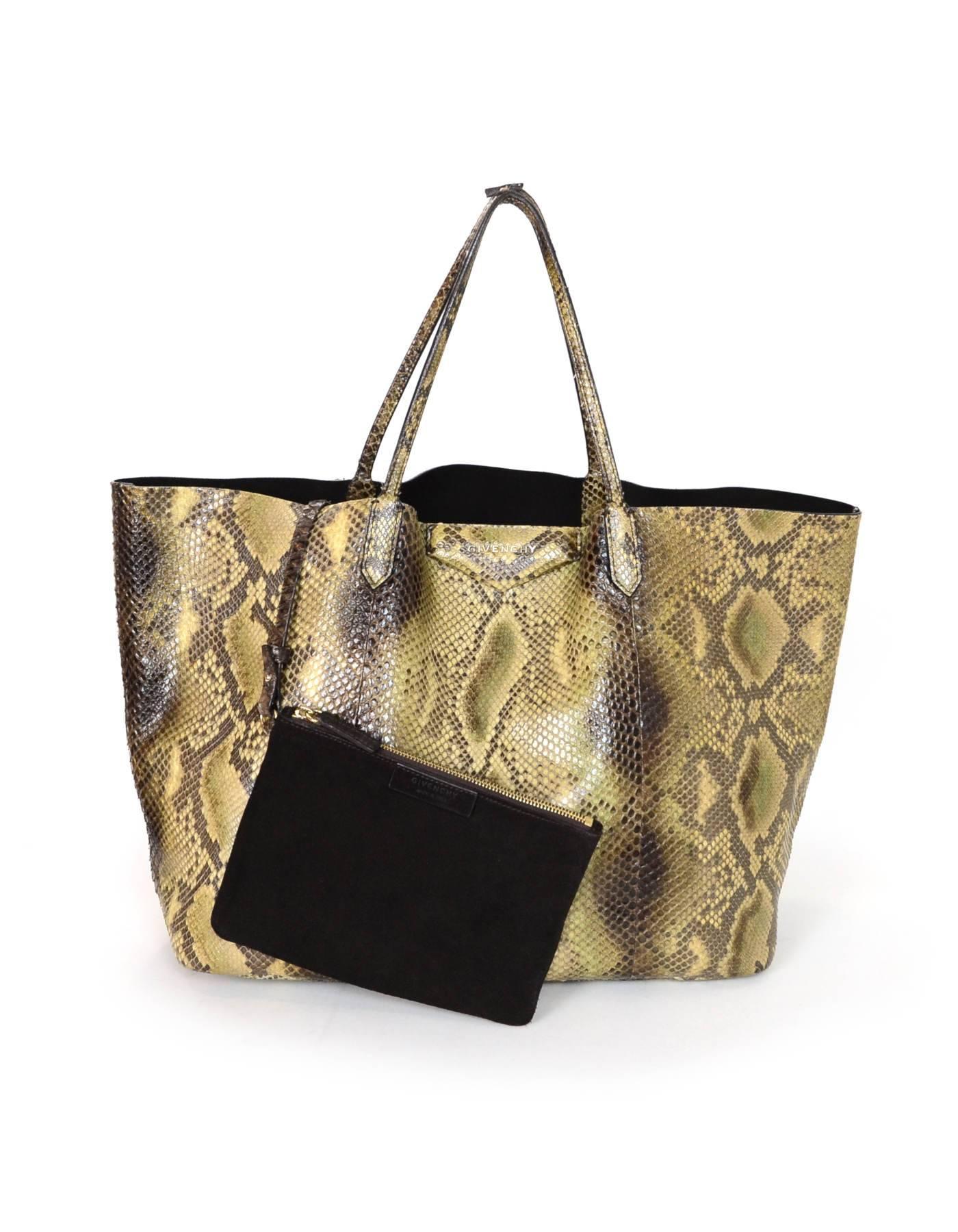Givenchy Tan Python Snakeskin Antigona Tote Bag 4