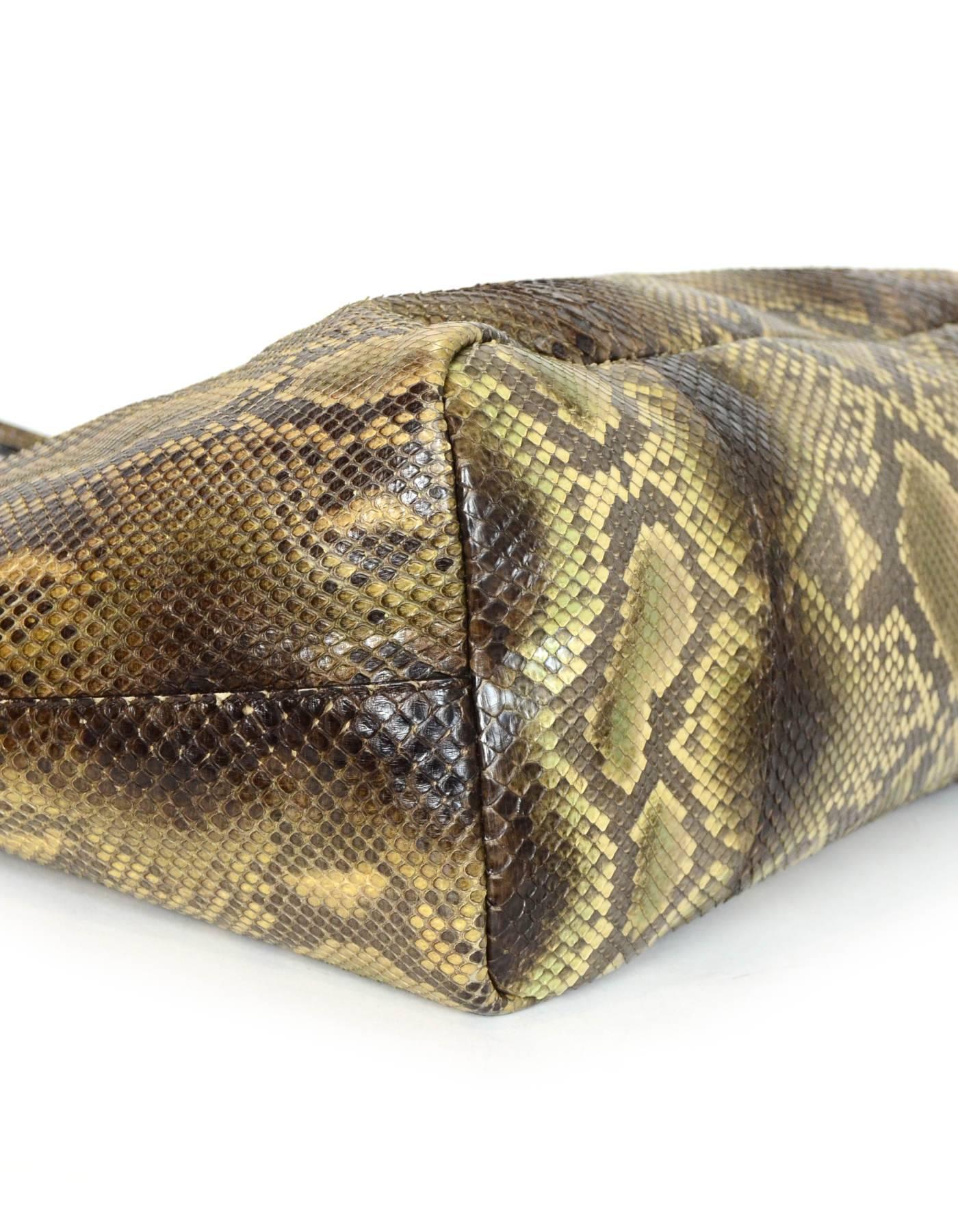 Brown Givenchy Tan Python Snakeskin Antigona Tote Bag