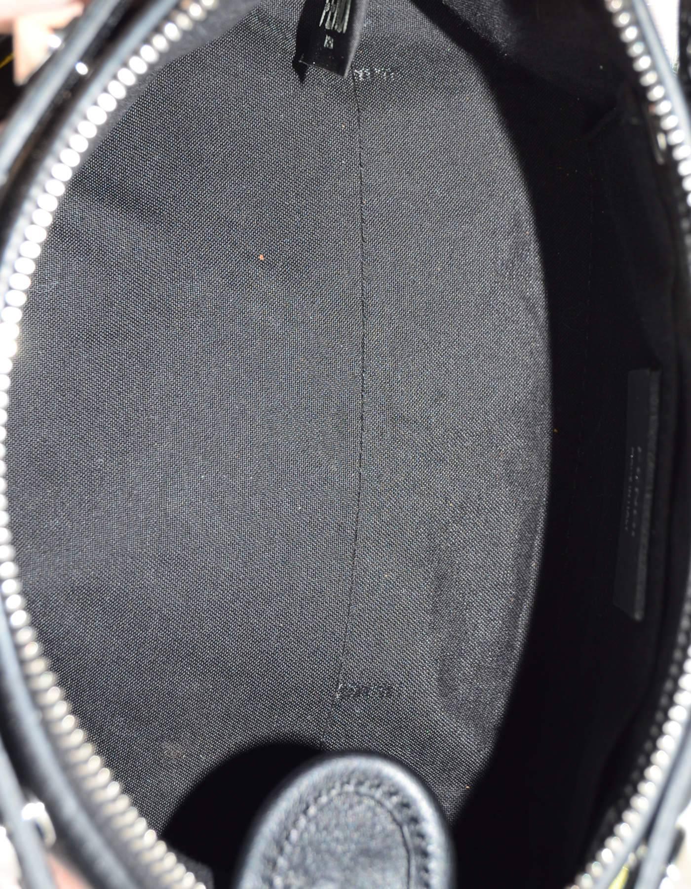 Fendi Black Leather & Mink Pom Pom Mini By The Way Crossbody Bag with Dust Bag 4