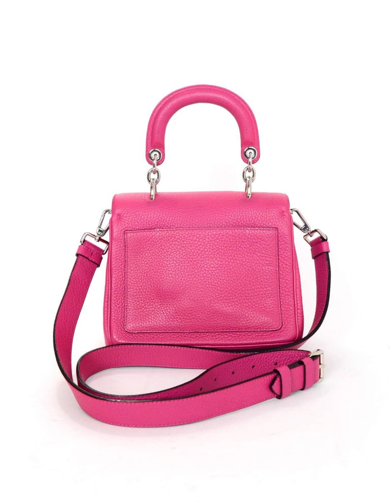 Christian Dior Pink Leather Mini Be Dior Flap Crossbody Bag For Sale at ...