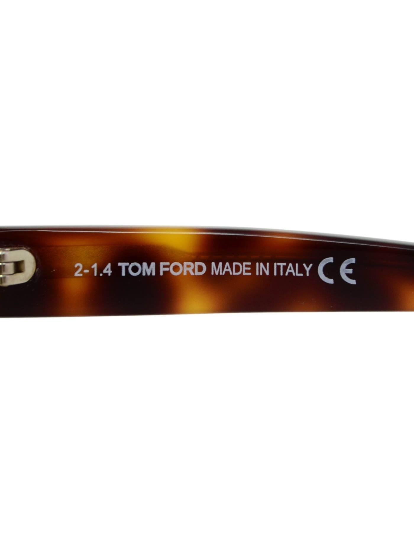 Tom Ford Ivory & Tortoise Saskia Sunglasses with Case 1