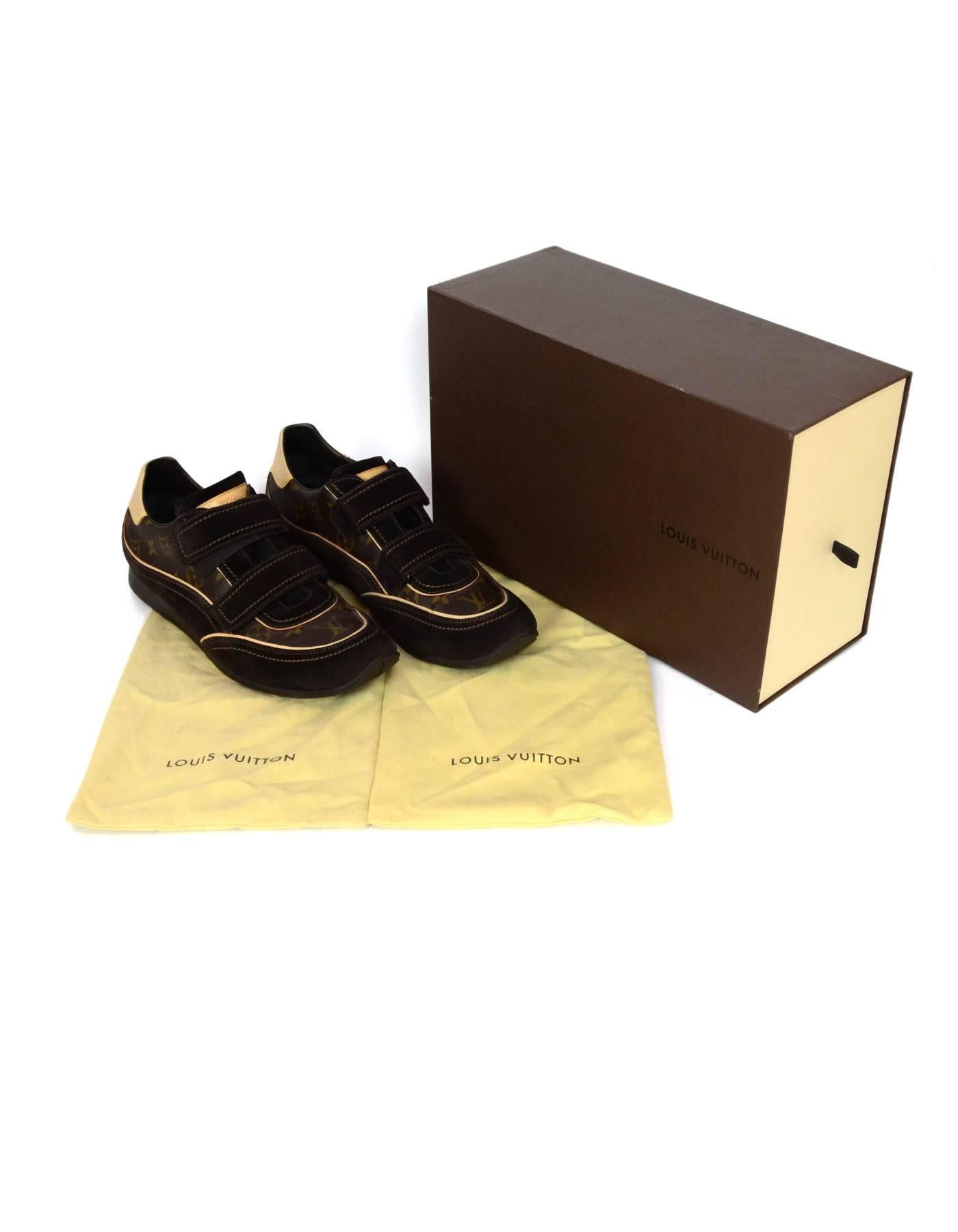 Louis Vuitton's Men's Monogram Speeding Velcro Sneakers Sz 11 with Box, DB 1