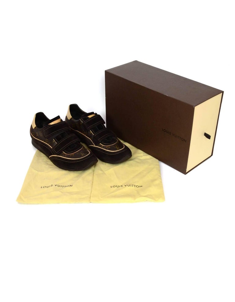 Louis Vuitton's Men's Monogram Speeding Velcro Sneakers Sz 11 with Box, DB  For Sale at 1stDibs