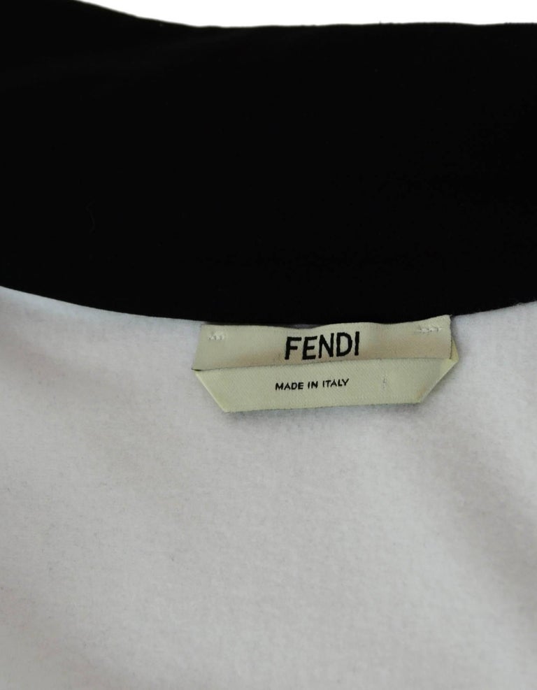 Fendi Black Monster Eyes Zip Jacket Sz IT38 with DB For Sale at 1stDibs