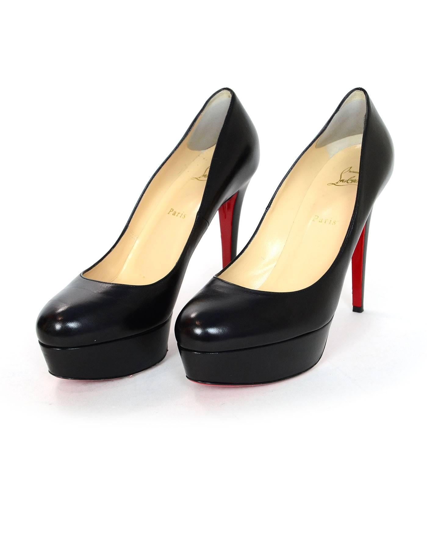 Christian Louboutin Black Leather Bianca 140mm Pumps Sz 41

Made In: Italy
Color: Black
Materials: Leather
Closure/Opening: Slide on
Sole Stamp: Christian Louboutin Made in Italy 41
Retail Price: $875 + tax
Overall Condition: Excellent pre-owned